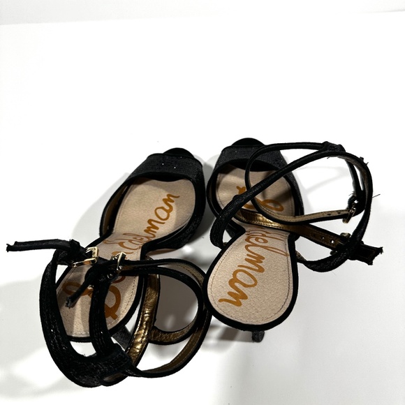 Sam Edelman [ Women size 8 ] Very High Sparkly‎ Strappy Heals in Black - Picture 10 of 14